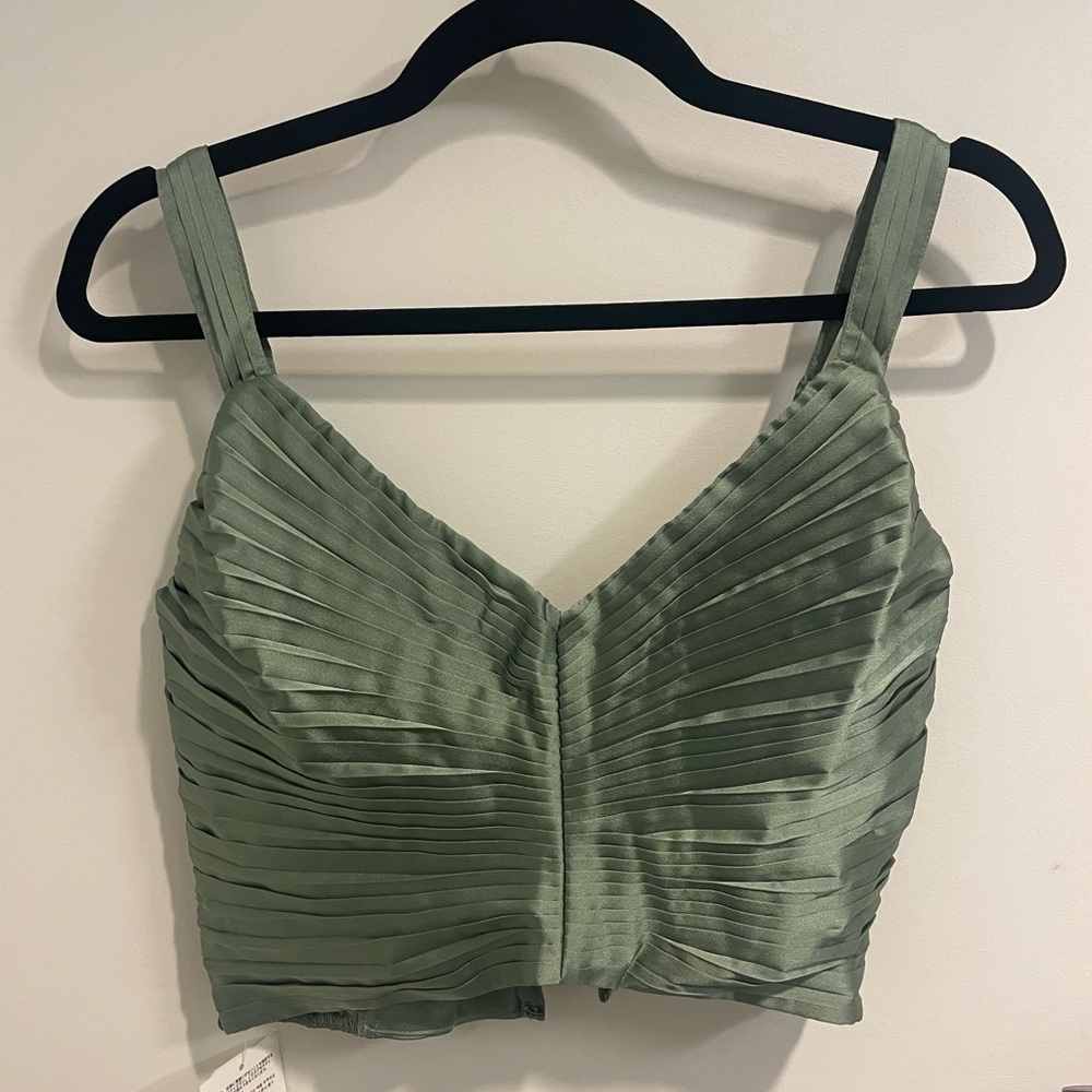 Ruched Plunge Top